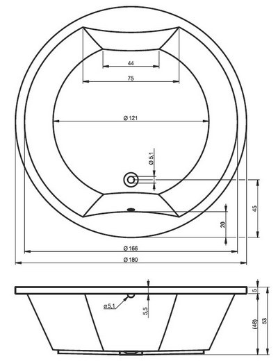 Riho Colorado wanna okrągła fi 180cm BB02