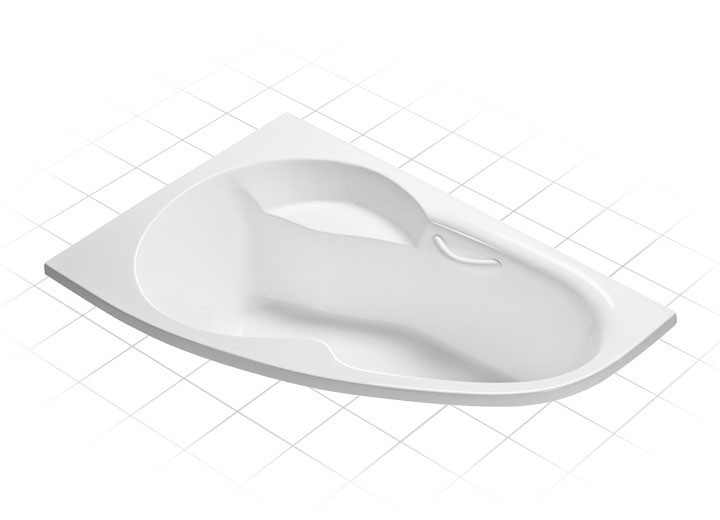 Excellent Newa Plus wanna asymetryczna 160x95 z nogami lewa WAAC.NEL16WH