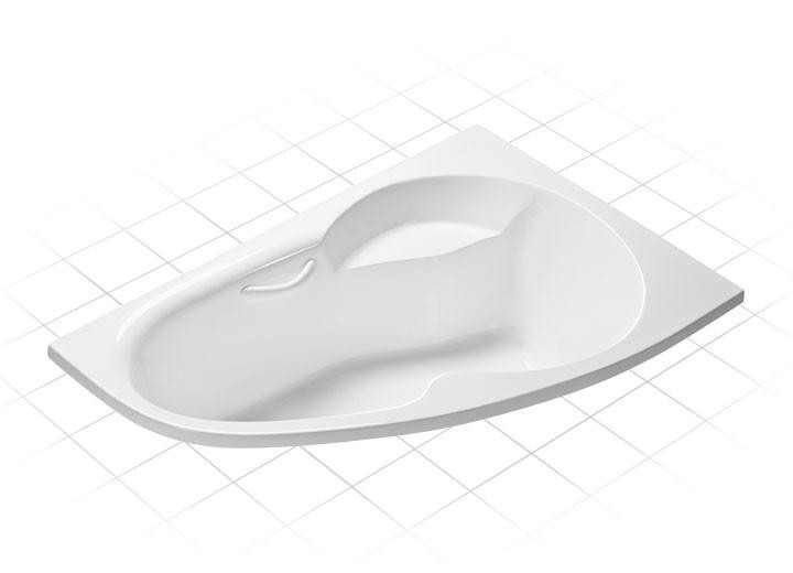 Excellent Newa Plus wanna asymetryczna 160x95 z nogami prawa WAAC.NEP16WH