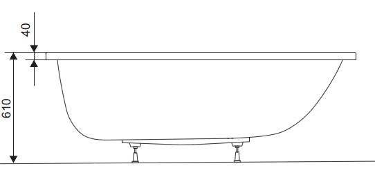 Ravak podpora nogi do wanny Classic , Vanda , Lilia