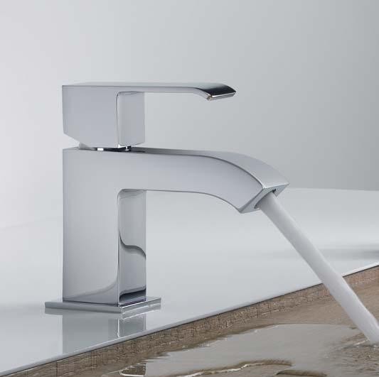 Tres Cuadro bateria umywalkowa perlator z korkiem chrom 1.06.103.DA