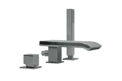 Tres Cuadro bateria wannowa 3-otworowa chrom 1.07.161.02