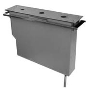 Tres Cuadro 3-otworowy zestaw montażowy ze zbiornikiem do odprowadzania resztek wody chrom 1.06.245