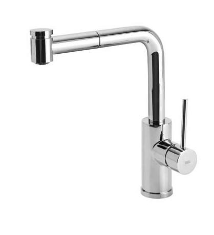 Tres Max bateria kuchenna zlewozmywakowa stojąca z wyciąganą wylewką chrom 1.62.438