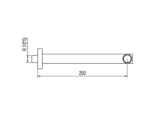 Tres Bimax wylewka wannowa 25cm perlator chrom 1.61.171.02