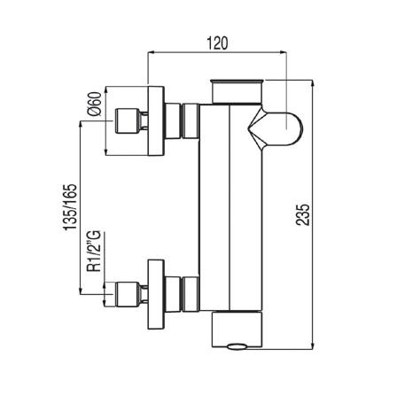 Tres Lex bateria wannowa z zestawem chrom 1.81.474
