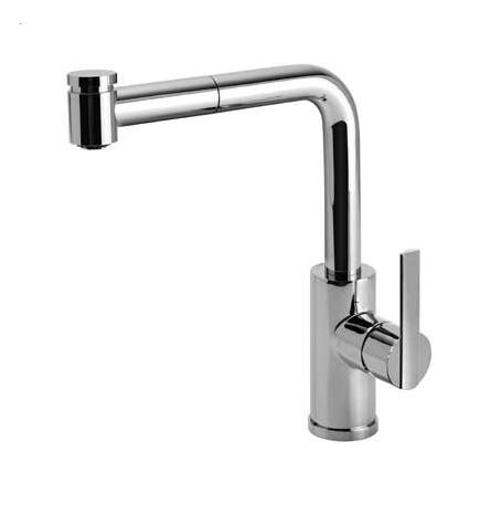 Tres Lex bateria kuchenna zlewozmywakowa stojąca z wyciąganą wylewką chrom 1.81.438