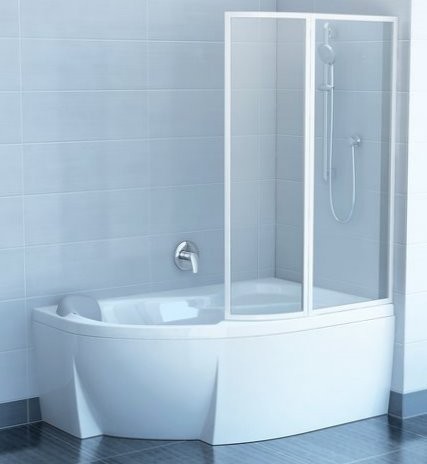 Ravak Supernova parawan nawannowy ROSA I 140 prawy biały szkło przeźroczyste ANTICALC VSK2