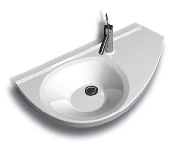 Ravak Avocado umywalka wisząca asymetryczna 85x45 prawa z otworem