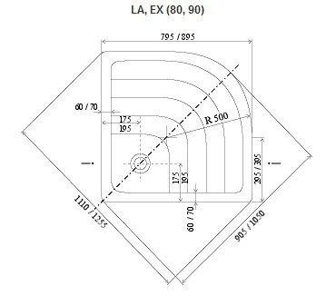 Ravak Ronda EX brodzik półokrągły 90x90 A207001320