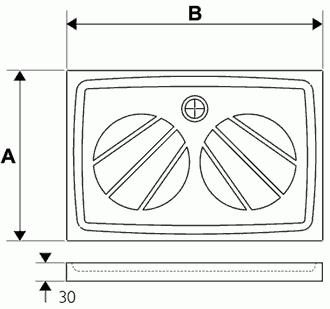 Ravak Gigant PRO brodzik prostokątny 120x90 lany marmur XA03G701010