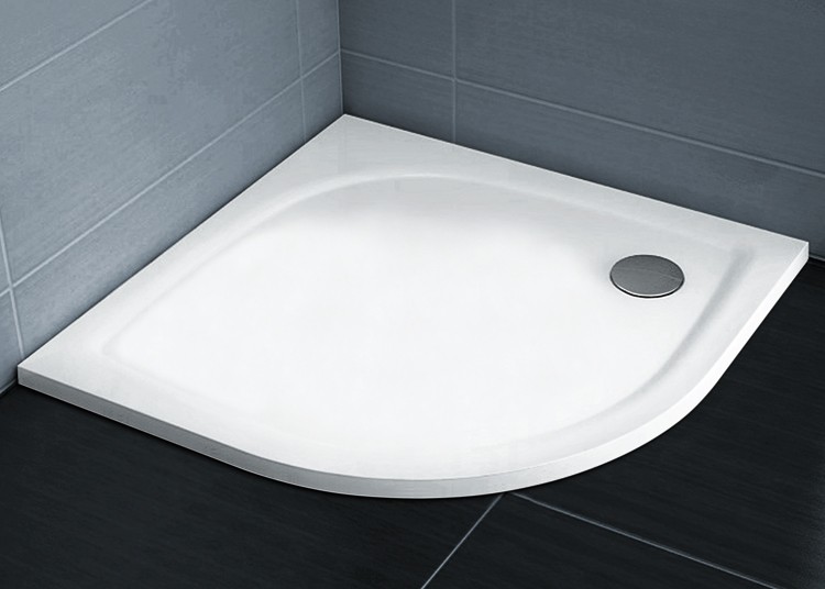 Ravak Elipso PRO Flat brodzik półokrągły 90x90 lany marmur XA237711010