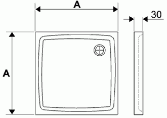 Ravak Perseus PRO Flat brodzik kwadratowy 90x90 lany marmur XAO37711010