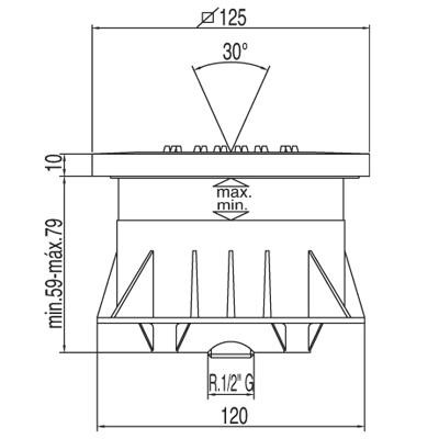 Tres dysza natryskowa boczna chrom 91.07.515