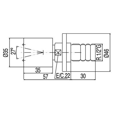 Tres dysza natryskowa boczna chrom 91.34.415