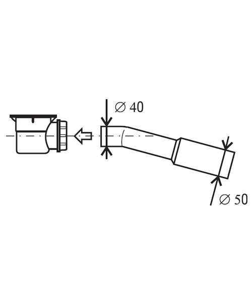 Ravak redukcja syfonowa 40/50 do syfonów brodzikowych biały X01304