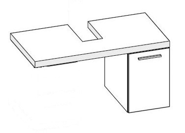 Elita Kwadro Black 1D kontener pod blat czarny 163083  - DG