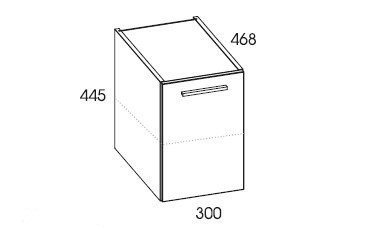 Elita Kwadro Black 1D kontener pod blat czarny 163083  - DG