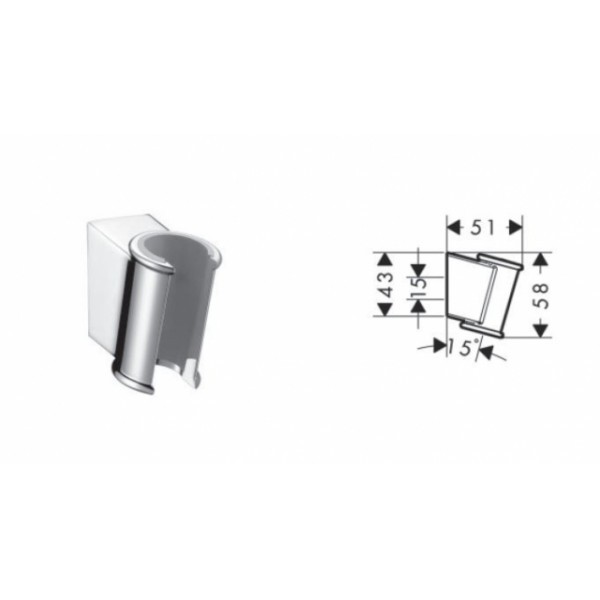 Hansgrohe uchwyt prysznicowy Porter'Classic chrom 28324000