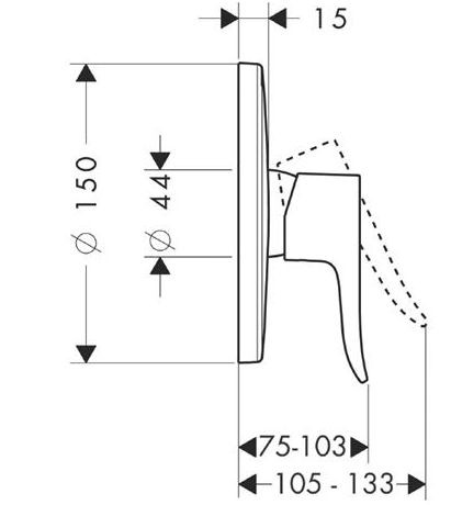 Hansgrohe Metris E2 bateria prysznicowa podtynkowa chrom 31685000