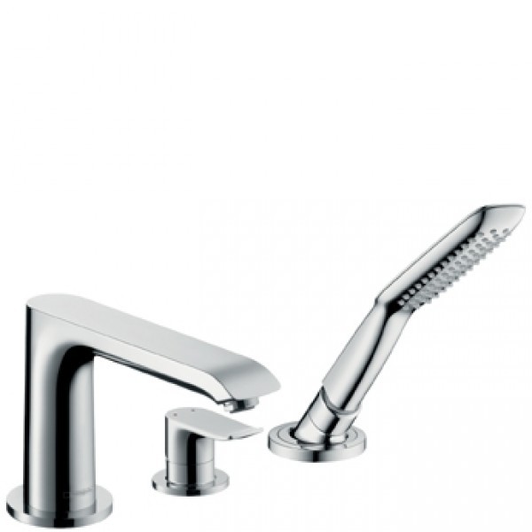 Hansgrohe Metris E2 bateria wannowa 3-otworowa el. zewn. chrom 31190000