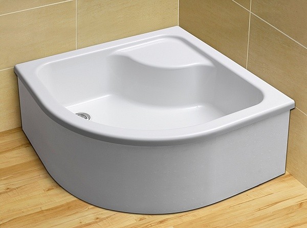 Radaway Naxos A brodzik półokrągły głęboki z siedziskiem na podstawie styropianowej 80x80 SBA8841-1