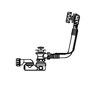 Ravak syfon wannowy z przelewem klik-klak ( Click-Clack ) chrom X01377