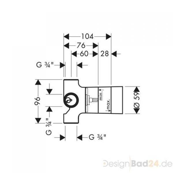Hansgrohe Trio Universal zawór odcinająco-przełączający DN20 element podtynkowy 15981180