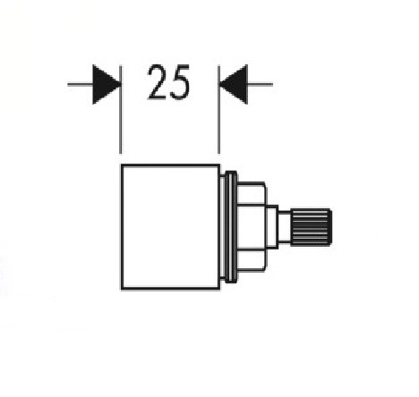 Hansgrohe zestaw przedłużający do zaworów odcinająch oraz Trio/Quattro 25mm 96370000