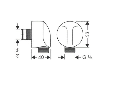 Hansgrohe Fixfit przyłacze kątowe węża DN15 chrom 27454000