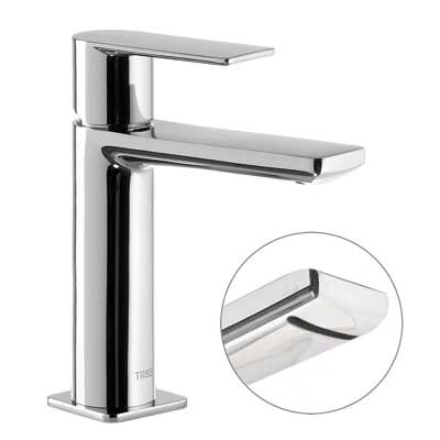 Tres Loft bateria umywalkowa kaskada z korkiem chrom 200.101.01.D