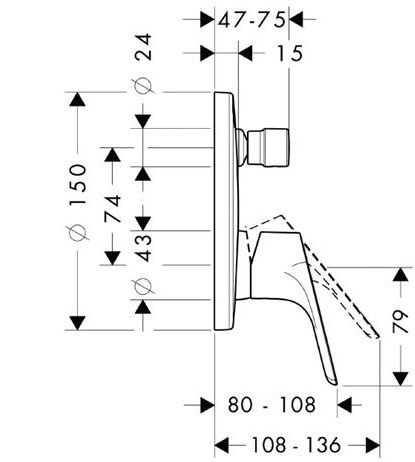 Hansgrohe Focus E2 bateria wannowo-prysznicowa podtynkowa chrom 31945000