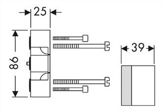 Hansgrohe zestaw przedłużający 25mm do iBox 13595000