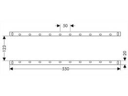 Hansgrohe komplet szyn mocujących do iBox 96615000