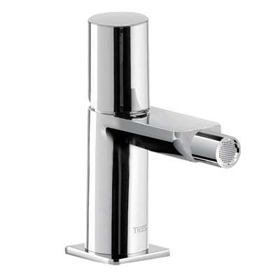 Tres Loft bateria bidetowa perlator z korkiem chrom 200.120.02.D