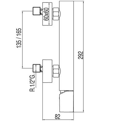 Tres Loft bateria natryskowa z zestawem chrom 200.167.01