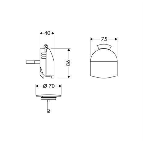 Hansgrohe Exafill element zewnętrzny chrom 58127000