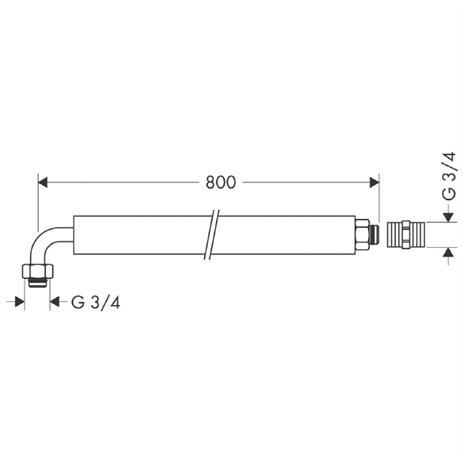 Hansgrohe Exafill elastyczna rura łącząca 800mm DN20 58192000