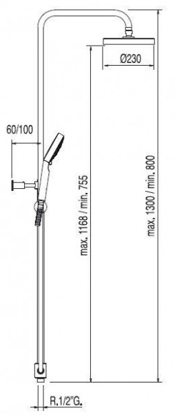 Tres Max zestaw natryskowy do baterii podtynkowej chrom 061.635.09