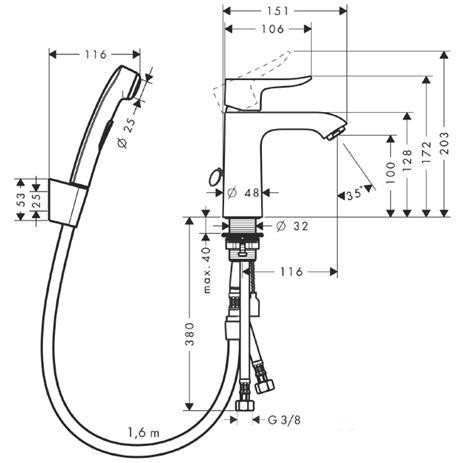 Hansgrohe Metris E2 Bidette bateria umywalkowa chrom 31285000