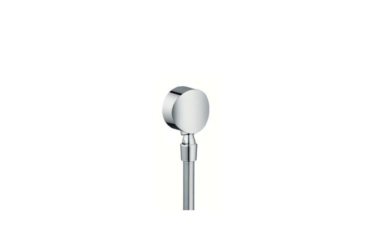 Hansgrohe Fixfit S przyłacze kątowe węża z przegubem kulowym i zaworem zwrotnym DN15 chrom 27506000