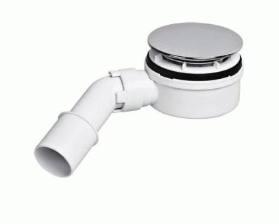 McAlpine syfon brodzikowy niski 5,7cm 90mm chrom połysk HC2730LCPN-PB