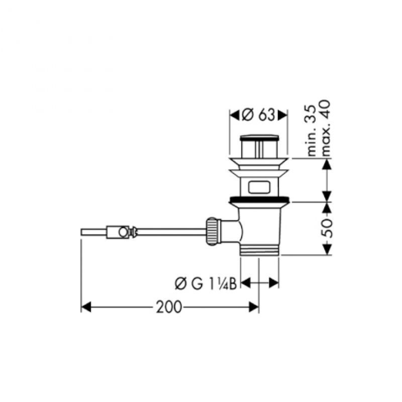 Hansgrohe komplet odpływowy do umywalki i bidetu chrom 94139000