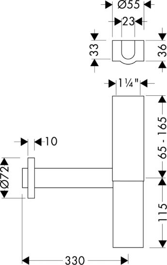 Hansgrohe Flowstar syfon umywalkowy ozdobny chrom 52100000