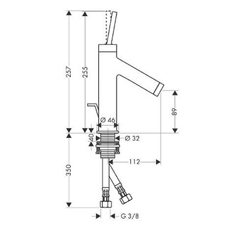 Axor Starck bateria umywalkowa z korkiem chrom 10111000