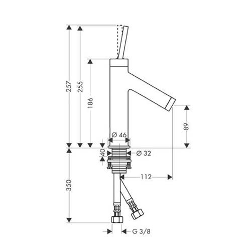 Axor Starck bateria umywalkowa bez korka chrom 10117000