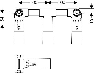 Axor Starck zestaw podtynkowy baterii umywalkowej 3-otworowej 10303180