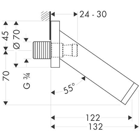 Axor Starck wylewka wannowa DN20 chrom 10410000
