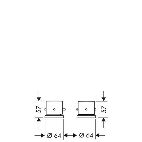 Axor Starck 2-otworowy termostat na brzeg wanny el. zewn. chrom 10480000
