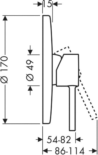 Axor Starck bateria prysznicowa podtynkowa chrom 10616000